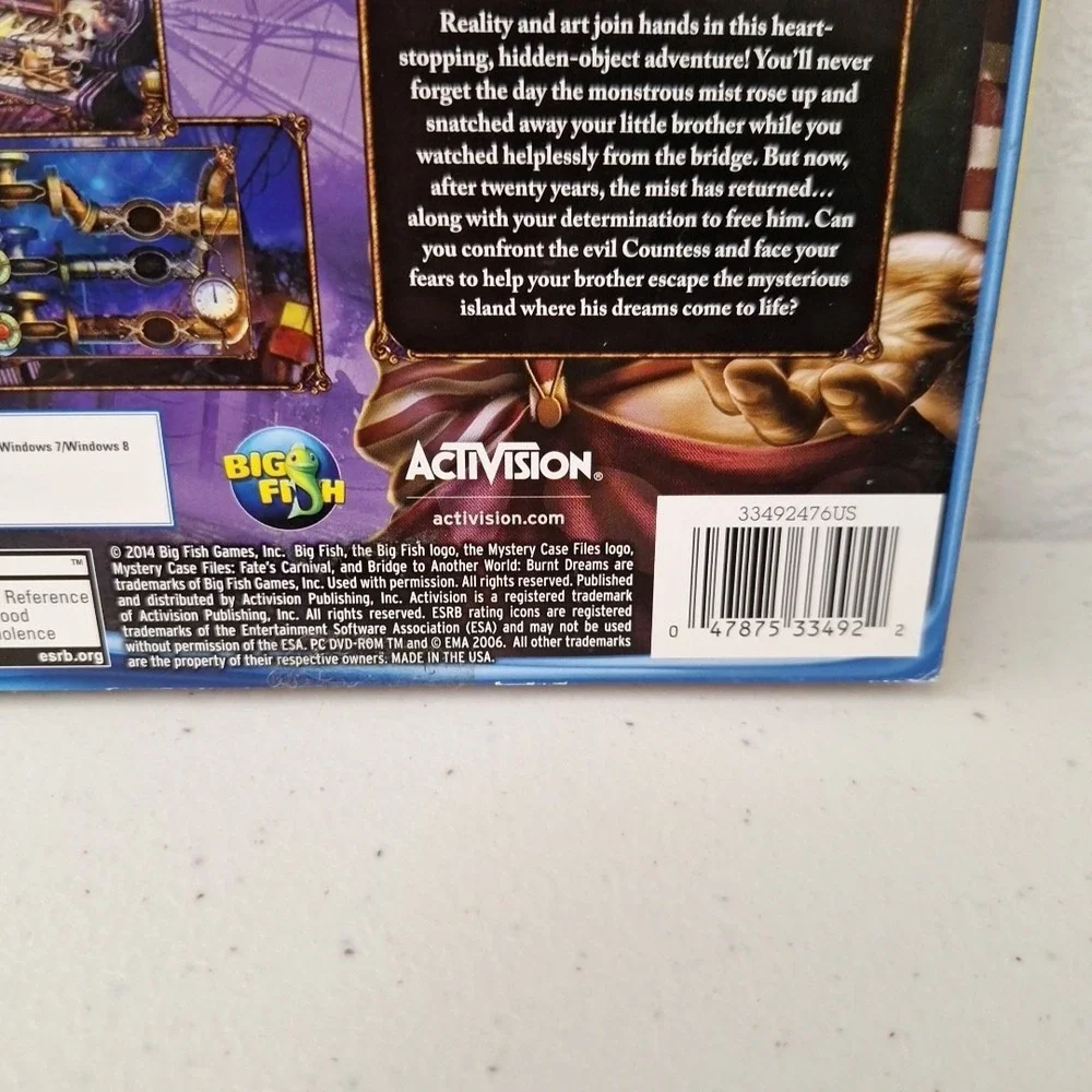 Mystery Case Files: Fate's Carnival PC DVD-ROM Hidden Object Game Big Fish Games